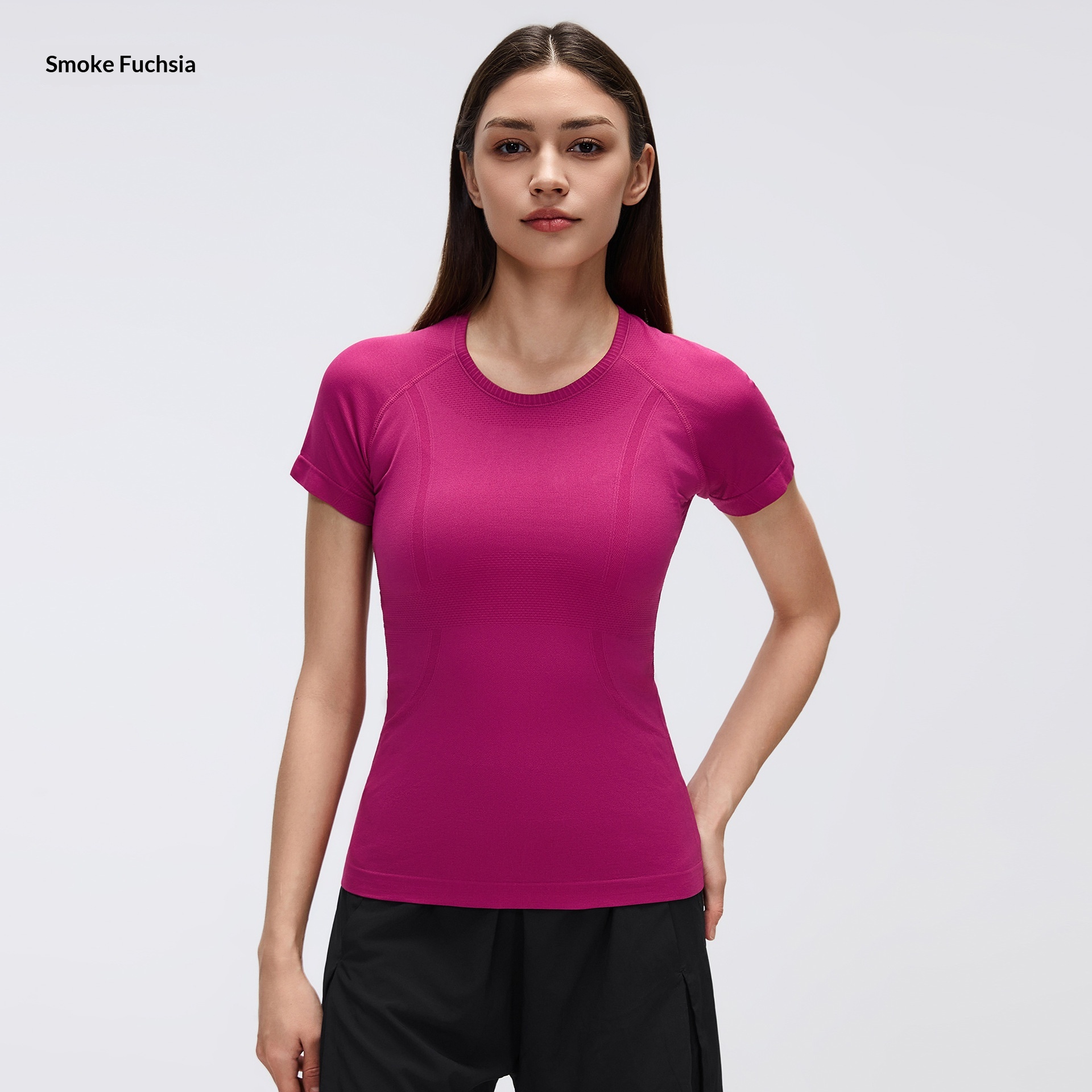 Hot Sale Women's Slim Fit Round Neck Seamless Short Sleeve T-Shirts Comfy Horse Riding Pickleball Pilates Wear Workout Shirts