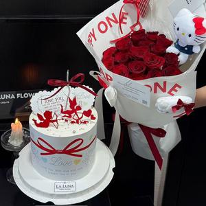 ของตกแต่งเค้กวันวาเลนไทน์ รูปหัวใจกระดาษ สำหรับตกแต่งหน้าเค้ก ขอบเค้กวันวาเลนไทน์ - Product Image 3