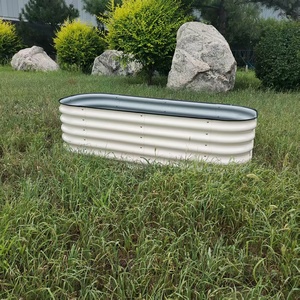 88-Lits de jardin <span class=keywords><strong>surélevés</strong></span> Lits de fleurs <span class=keywords><strong>surélevés</strong></span> S-4.5FT * 17IN Paniers de gabions Acier galvanisé PVDF peint Compost <span class=keywords><strong>Bacs</strong></span> de stockage Clôture - Product Image 4