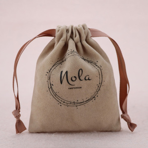 Petit sac cadeau en velours pour Noël, pochette à bijoux en <span class=keywords><strong>daim</strong></span> avec cordon de serrage pour <span class=keywords><strong>bonbons</strong></span>, bagues, boucles d'oreilles, emballage de rangement - Product Image 1
