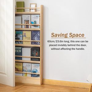 Door Behind Montessori Wooden Book Rack <strong>Corner</strong> <strong>Wall</strong> Simple <strong>Bookshelf</strong> Design <strong>Bookshelf</strong> - Product Image 3