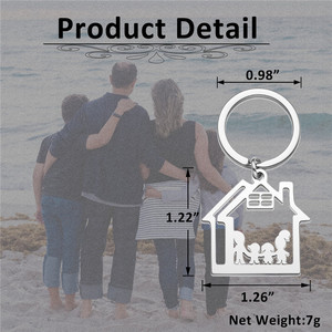 Personnalisé Maître Personnalisé Noms de Famille Maison Nouvelle Maison Premier Déplacement de Maison Immobilier Fermeture Crémaillère <span class=keywords><strong>Porte</strong></span>-clés - Product Image 2