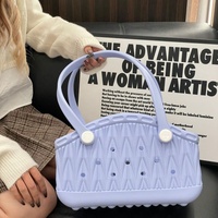 Designer Classic EVA Petit Sac Fourre-Tout Motif Solide Sac à Main avec Fermeture de Ceinture pour Voyage Plage Shopping