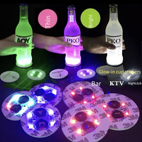 Sous-verres LED lumineux pour bouteilles et tasses, idéaux pour les bars, les fêtes et les événements promotionnels, accessoires de fête, autocollants pour tasses, sous-verres pour boissons