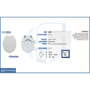 Catalano Vaso Luce - Tapa de inodoro moderna cuadrada en forma de V de PP con bidés electrónicos y control remoto para baño - Product Image 3