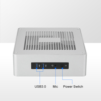 RGeek OEM TA65 TA80 Estuches de aluminio Sin ventilador Computadora PC Chasis USB 3,0 HTPC Mini ITX Estuche, personalización de soporte