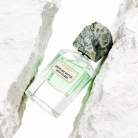 Flacon de parfum de luxe en pierre naturelle 30ml 50ml, base carrée lourde, forme personnalisée par le fabricant, avec bouchon en pierre naturelle