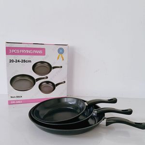 Juego de Utensilios de Cocina Dessini de Alta Calidad al por Mayor, Sartenes Antiadherentes Negras de 20cm, 24cm y 28cm - Product Image 6