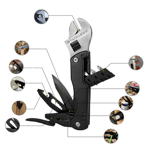 Qxoutdoor açık katlama 11-in-1 alman tarzı çok aracı pense hayatta kalma bıçağı İşlevli anahtarı pense ile anahtarı - Product Image 1