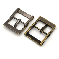 Boucles de ceinture Cloxy 40 mm à barre centrale pour ceinture en cuir antique, boucles de ceinture métalliques 40 mm pour hommes
