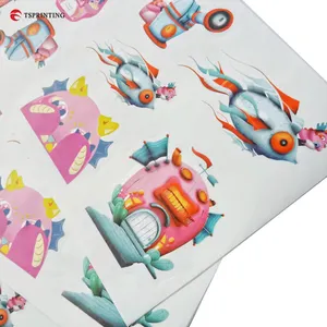 Kids Stickers Wholesale Cute Cartoon Sticker Printing Service Adhesive Label Paper Sheets Customised LOGO Gift Stickers