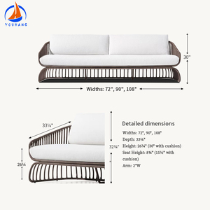 Luxe 7 pièces <span class=keywords><strong>demi</strong></span>-cercle pe rotin patio ensemble tissage chauffage sectionnel coin canapé <span class=keywords><strong>rond</strong></span> patio <span class=keywords><strong>salon</strong></span> - Product Image 5