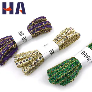 OEM/ODM Unique Bullion Embroidery Sequin Mesh Lace Trim Lace Trim Fabric Sewing Crafts Collar Garment Headdress Materials Lace