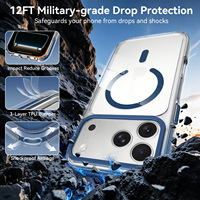 Funda Transparente Magnética de TPU+PC para Teléfono Móvil con Carga Inalámbrica, Acabado Esmerilado, para iPhone 16 17 18 Pro Max, Venta al Por Mayor, Alta Calidad