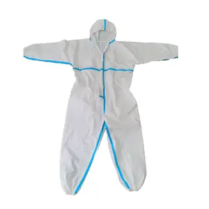 Dùng một lần cá nhân đầy đủ cơ thể bảo vệ thiết bị Coverall phù hợp với cô lập Gown quần áo