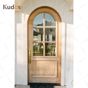 Puertas interiores arqueadas de madera <span class=keywords><strong>con</strong></span> <span class=keywords><strong>ventana</strong></span> de parrilla Puertas de pasillo de madera maciza Puertas de <span class=keywords><strong>cocina</strong></span> o casas - Product Image 2