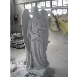 Lápide inclinada para lápides de bebês em tamanho real granito cinza HZX estátua de anjo chorando