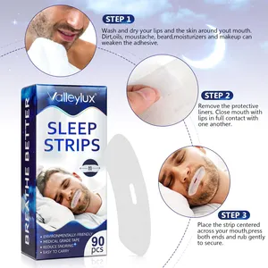 أعلى المبيعات مصنع مخصص لطيف شرائط الفم النوم تحسين الليل شريط الفم النوم أفضل التنفس الأنف