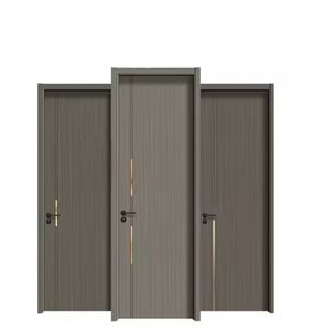 Porte en bois intérieure au design moderne et minimaliste durable, porte en bois de cristal de carbone - Product Image 1