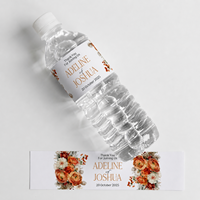 Étiquettes personnalisées en plastique transparent pour bouteilles d'eau minérale, autocollants en vinyle imperméables anti-UV pour bouteilles de boissons en verre