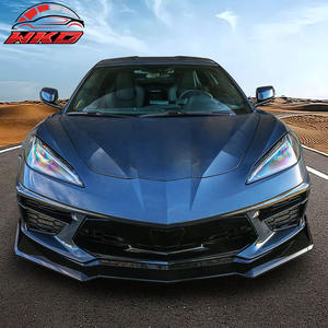 Protector de Parachoques Delantero para Chevy Corvette C8 2020-2025, Alerón Inferior ABS de 5 Piezas, Difusor Negro Brillante, Protector de Mentón - Product Image 2