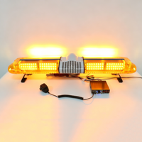 BIAOCHI Superhelle 47 Zoll (1,2 m) LED-Warnleuchte in Amber, Stroboskop-Lichtleiste für Abschleppwagen, Einsatzfahrzeuge, 12V mit Sirene