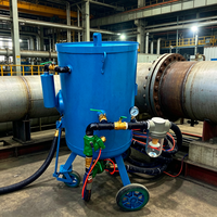 Machine de sablage puissante avec un débit d'air de 6m3/min pour le nettoyage de grands réservoirs métalliques