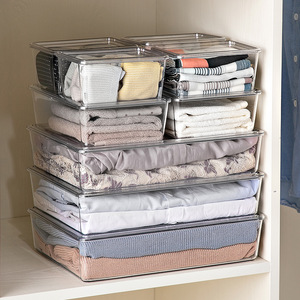 Transparent Desktop Storage Boxes With Lids Stackable Cosmetic Organizer For <b>Makeup</b> Skincare Face Masks Snacks Acrylic 3 Tier - Product Image 3