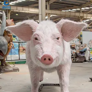JN-Z23J28 Lovely Piggie High Quality Pig Model Realistic Animal Animatronic Pig Lifesize Model