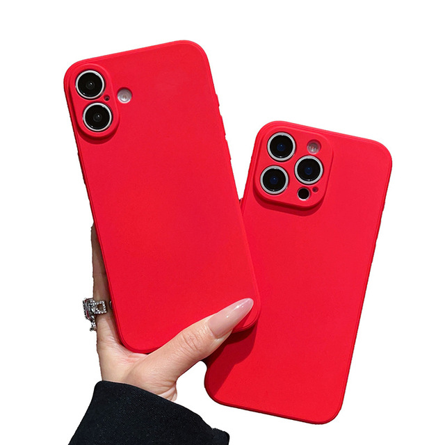 New Year Red 17Pro Max Cube-shaped Shockproof for Compatible Mobile Phone Case with Spraying Craft