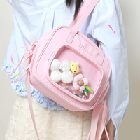 Sac bandoulière femme personnalisé avec logo, en nylon, fenêtre transparente, fermeture éclair, trois sangles, grande capacité, collection Hiver 2025 – Vente directe usine