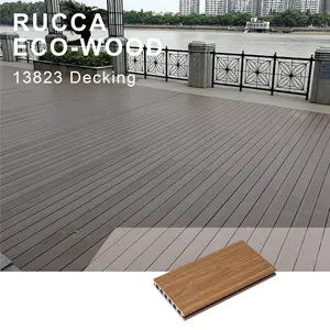 Decking di legno Wpc del giardino della pavimentazione della struttura di cuoio di progettazione moderna popolare