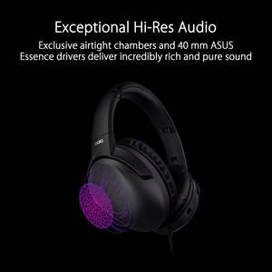 Casque de jeu filaire 100 % original en gros pour ROG Strix Go Core, prise jack 3,5 mm, noir, avec transducteur dynamique en plastique pour PC, Mac, Nintendo - Product Image 4