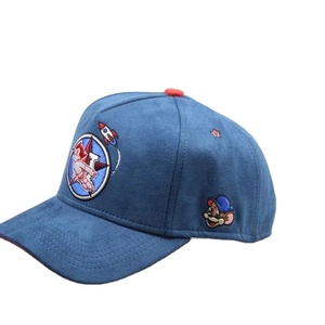 Casquettes de baseball en gros personnalisées avec logo d'usine, casquettes 5 panneaux à profil haut, visière incurvée, en daim, à fermeture snapback, doublées satin, Gorras - Product Image 1