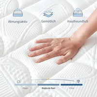 Matelas à ressorts ensachés indépendants avec gel rafraîchissant, tissu respirant et soutien dorsal, taille personnalisable