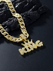 Kalung anjing Fashion berkilau pesta kualitas tinggi rantai hewan peliharaan mewah permata berlian imitasi Aloi - Product Image 3