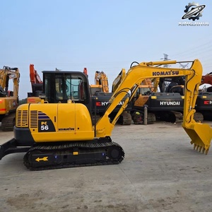 Used Komatsu56 MiniCrawler Excavator 6Ton 0.1m³<b>Bucket</b> Original Japan Brand <b>Small</b> Construction Excavator Low Hours Good Condition - Product Image 5