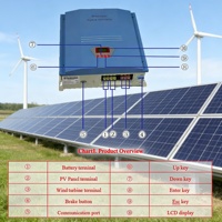 Éolienne 3000W et contrôleur de charge hybride photovoltaïque, 24V 48V 96V 110V hors réseau, énergie éolienne 3KW, contrôleur solaire 600W