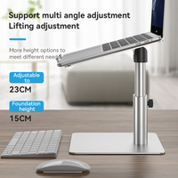 Support robuste pour ordinateur portable et tablette en alliage d'aluminium, réglable en hauteur et en angle, compatible iPad, portable pour ordinateurs portables/tablettes de 11 à 17 pouces