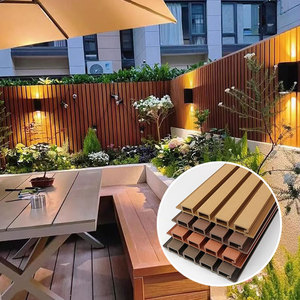 Kaluo Panneau Acoustique Imperméable WPC Moderne en Pin Embossé 30dB, Options Multicolores, pour Hôtels, Couloirs, Clôtures, Murs, Plafonds, Jardinières, DIY - Product Image 1