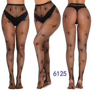 Collants sexy à motif jacquard Bt806, <span class=keywords><strong>grande</strong></span> maille, <span class=keywords><strong>taille</strong></span> haute, pour femmes et filles, motif fleur, lune, nœud - Product Image 3