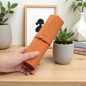 Custom logo Travel <b>Watch</b> Pouch Durable Business Bag Capacity <b>Watch</b> Storage Bag Soft PU Leather <b>Watch</b> Rolls - Product Image 6