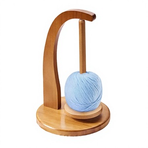 Support en bois écologique AZ ENTERPRISES pour bobines de fil – Design simple pour le tricot à la main – Support pratique pour bobines de fil - Product Image 1