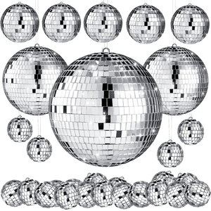 Luces DJ Giratorias de 15/20/30 cm, Bola de Espejos de Discoteca de Tamaño Personalizable, Bola de Cristal, Bolas de Navidad Personalizadas - Product Image 1
