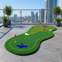 Terrain de golf artificiel multi-trous pour la pratique du putting, mini parcours de golf pour jardin, maison, intérieur et extérieur