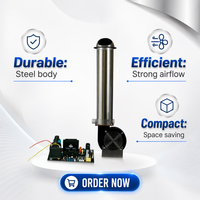 Modul Generator ozon Quartz pendingin udara 80g/jam pembuangan permukaan Internal untuk perawatan Gas limbah