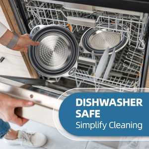 Multifunktion aler großer faltbarer zusammen klappbarer Gemüse-Obstablauf-Trocken korb mit Edelstahl boden - Product Image 6