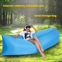 Canapé gonflable portable, chaise longue d'extérieur sans pompe, sac de couchage paresseux pour le camping, la plage et les voyages