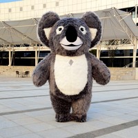 Costume de poupée gonflable de dessin animé panda géant ours en peluche gonflable ours polaire koala vêtements promotionnels