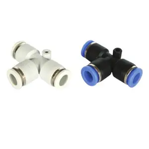 Air Union Tee Couplers PE-04 Pneumatic Tube Connector Fittings PE Connector